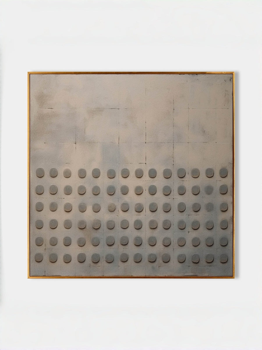 Beige & Grey Wabi-Sabi Wall Art Square