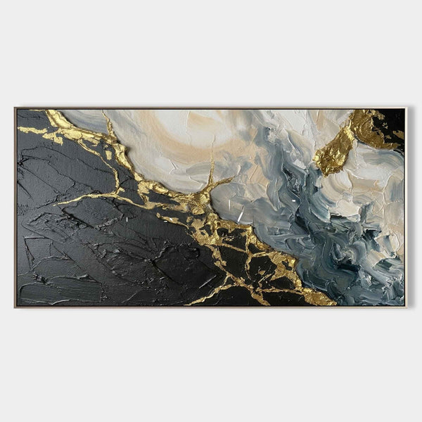 Black and Gold Marble Fracture