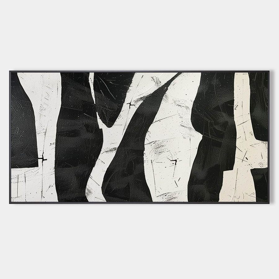 Black and Ivory Rhythm Abstract