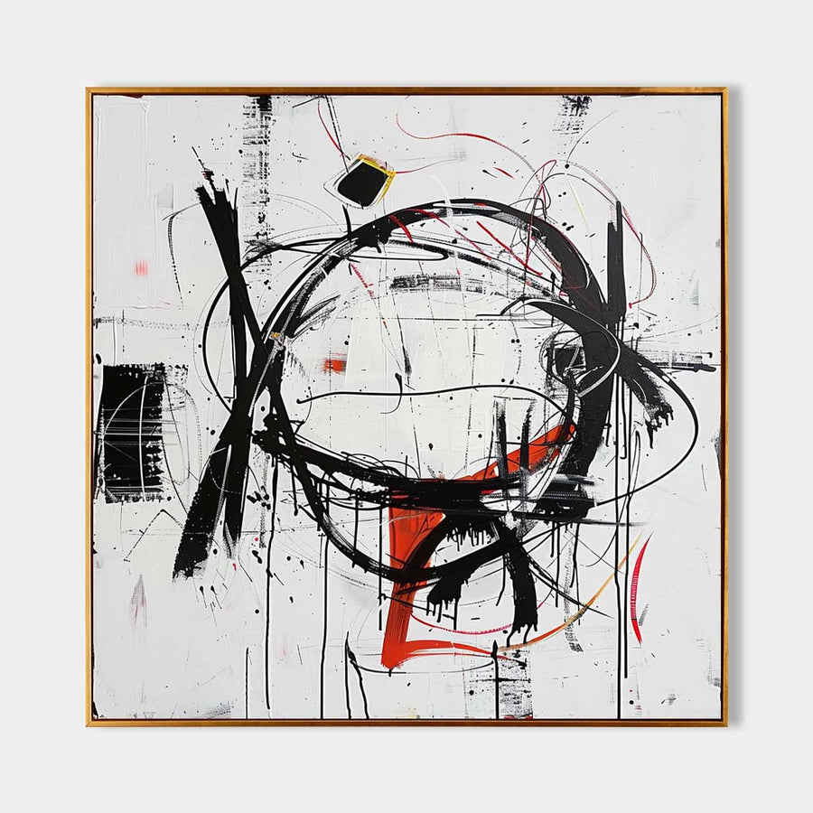 Black and Red Gestural Orbit