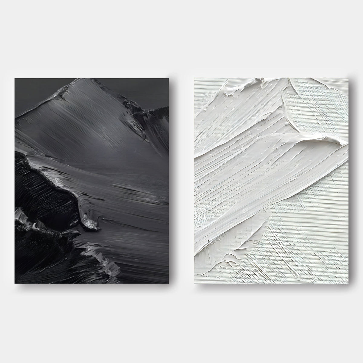 Black and White Mountain Ridge Pair