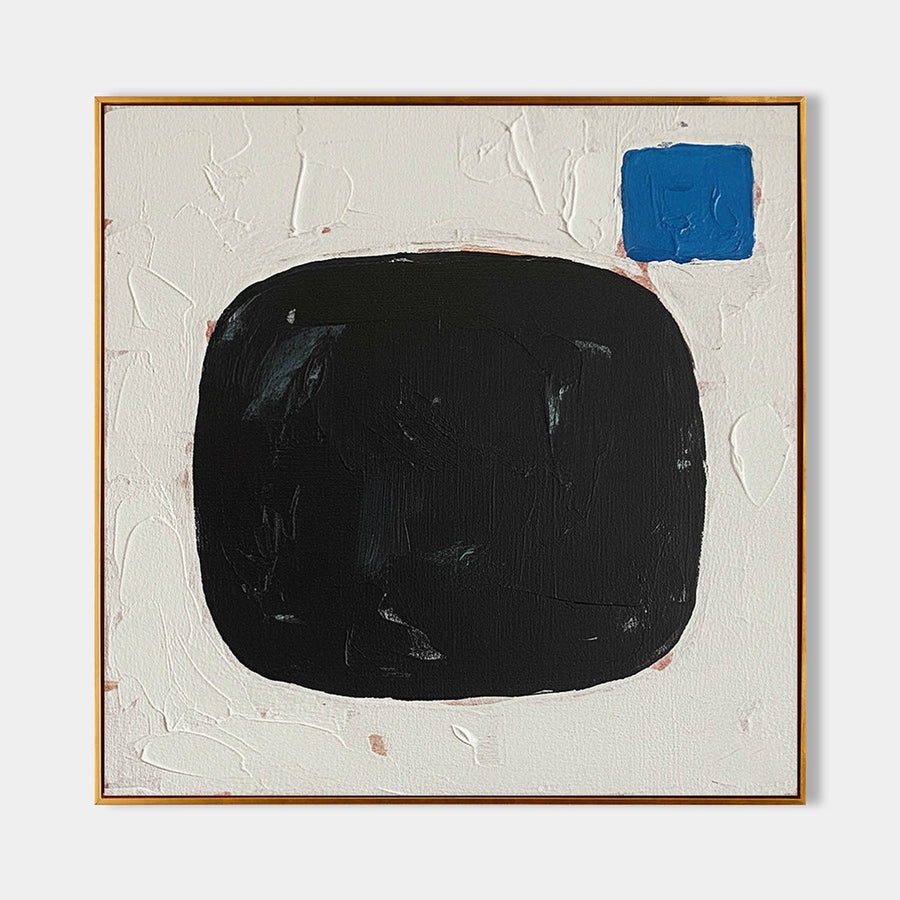 Black Form with Cobalt Square