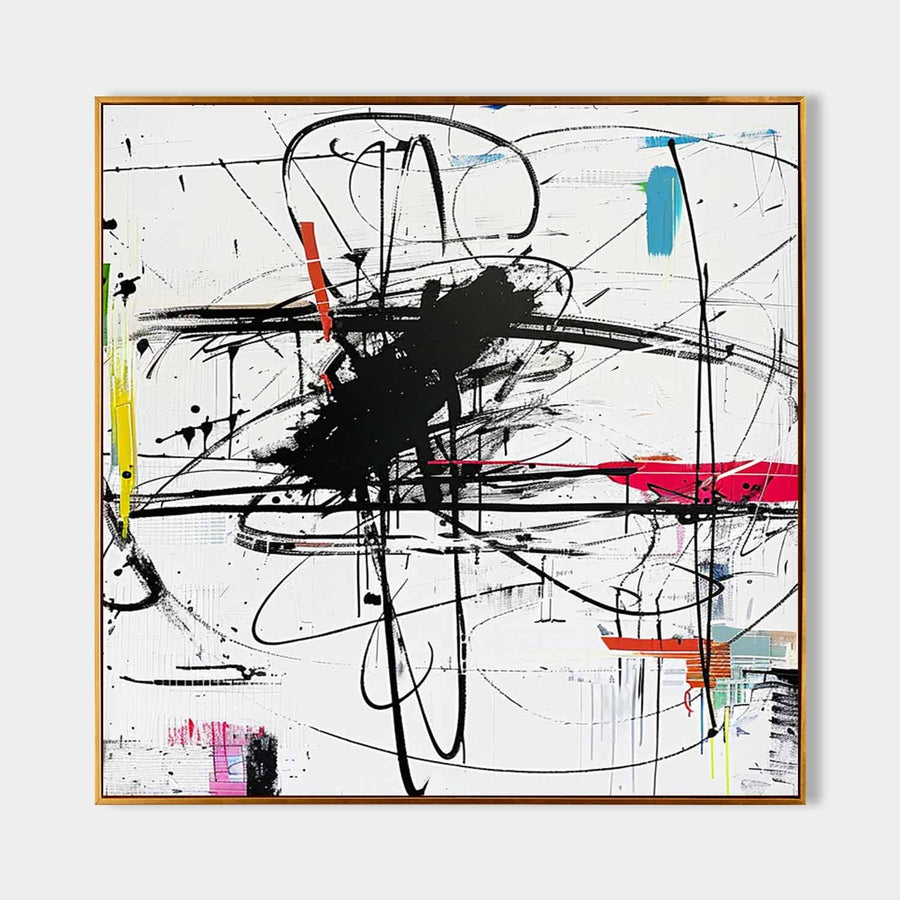 Black Gesture Storm on White