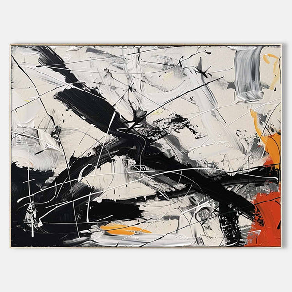 Black Gesture with Orange Flare