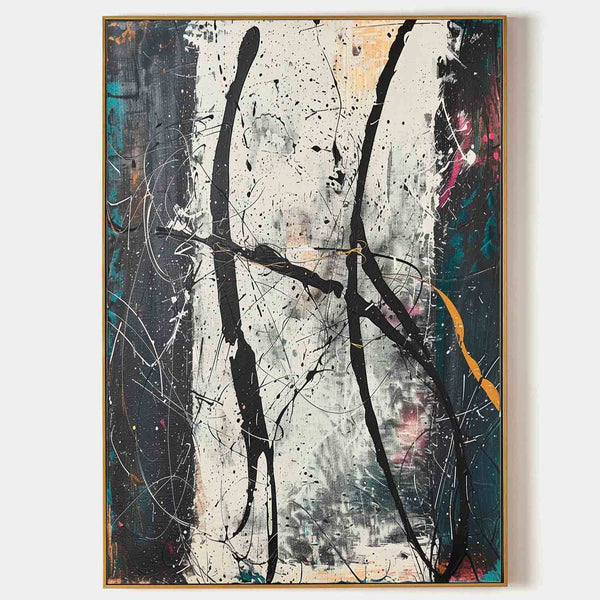 Black Gestures on Splattered Ivory