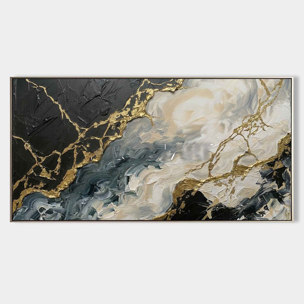 Black Marble with Gold Veins