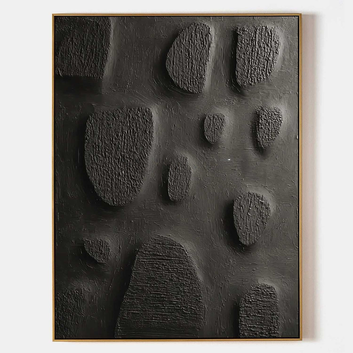 Black Pebble Relief in Raised Texture
