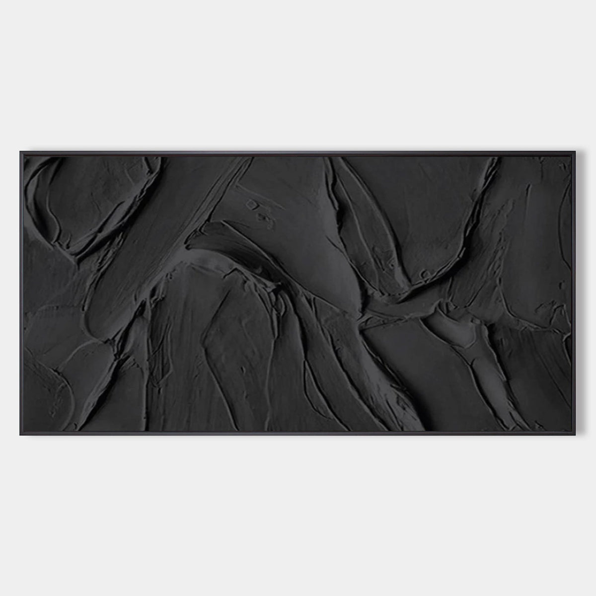 Black Sculpted Plaster Relief