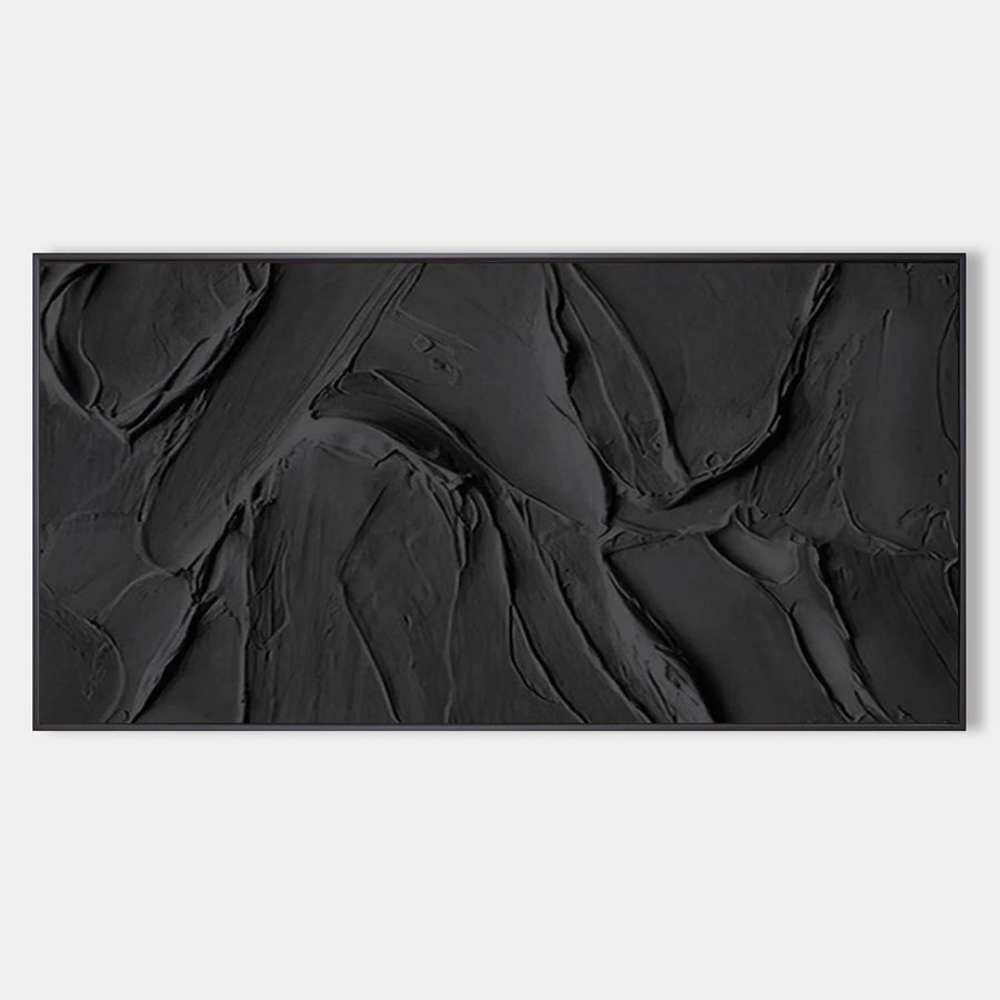 Black Sculpted Plaster Relief