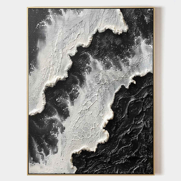 Black Sea and White Surf Relief