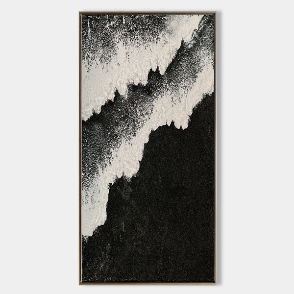 Black Sea and White Surf Relief