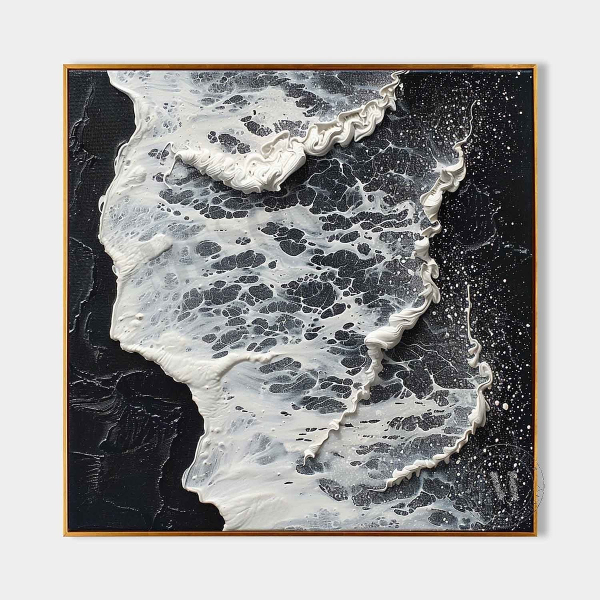 Black Sea Foam in Raised Relief