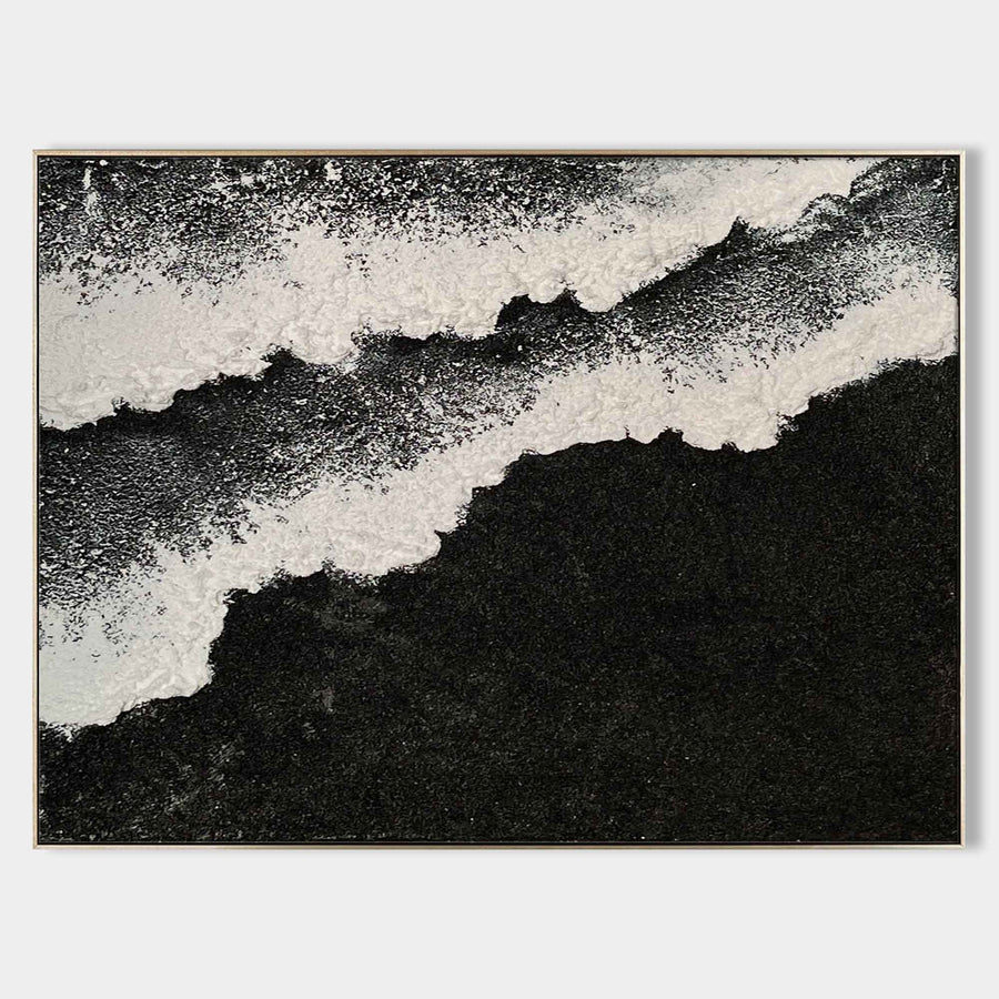 Black Shore and White Surf
