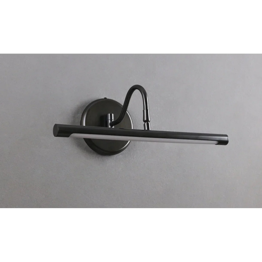 Black Steel Curved Arm Linear LED Picture Light