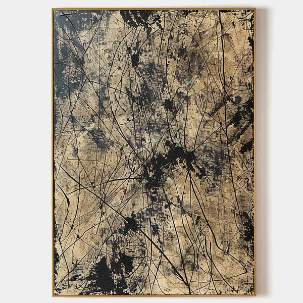 Black Tangle Over Gold Earth
