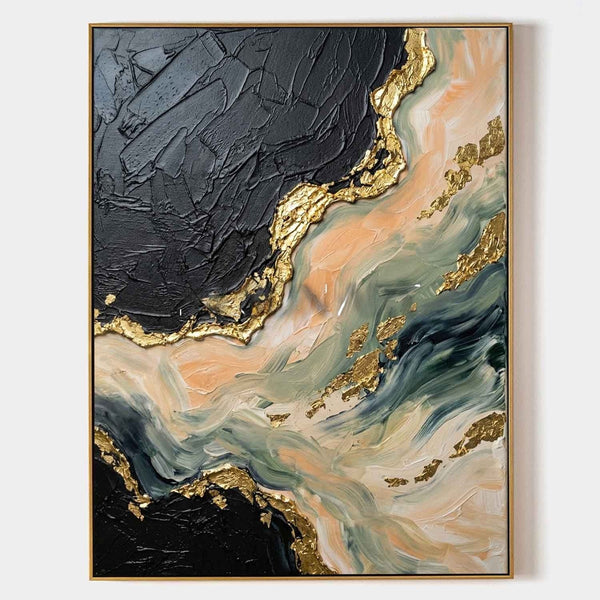 Black Tide with Gold Shoreline