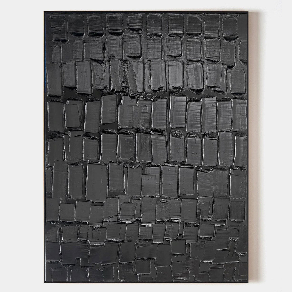 Black Tiled Impasto Relief