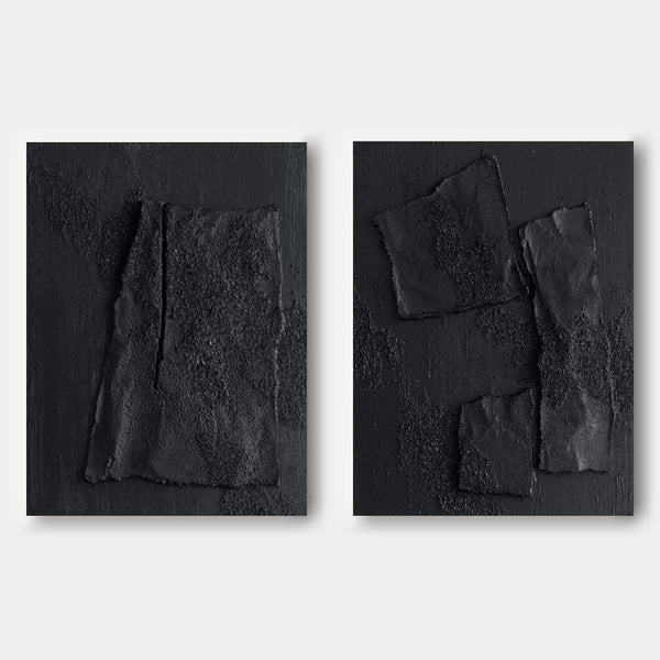 Black Torn Layers in Granular Relief