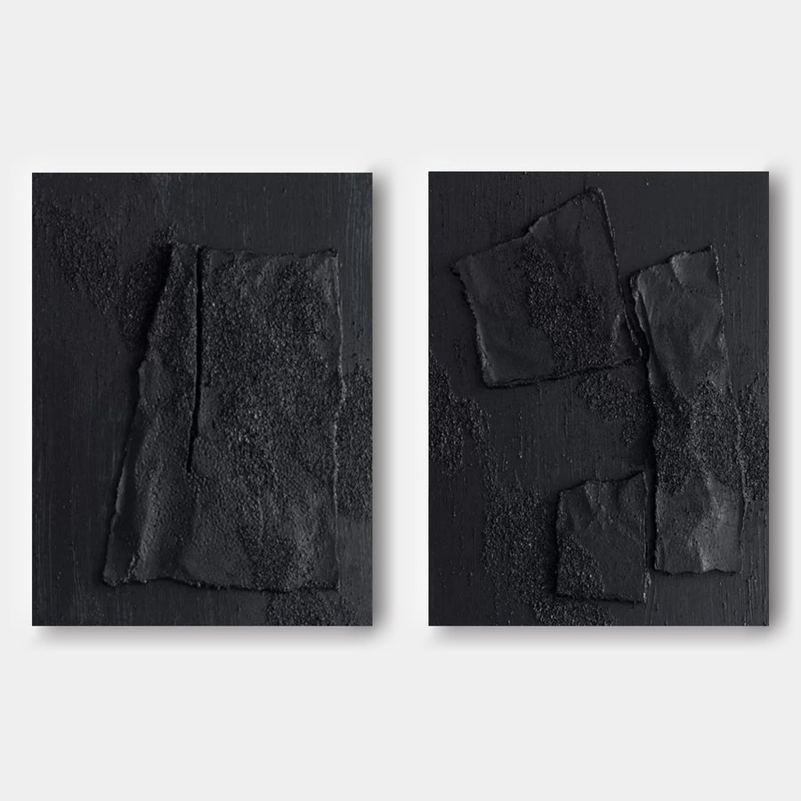Black Torn Layers in Granular Relief