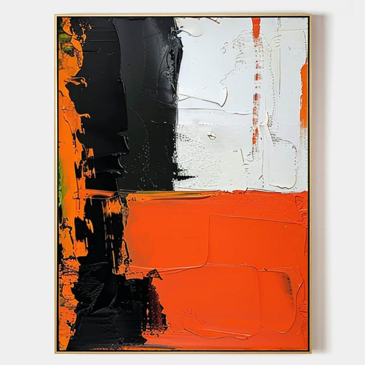 Black, White and Blazing Orange Blocks