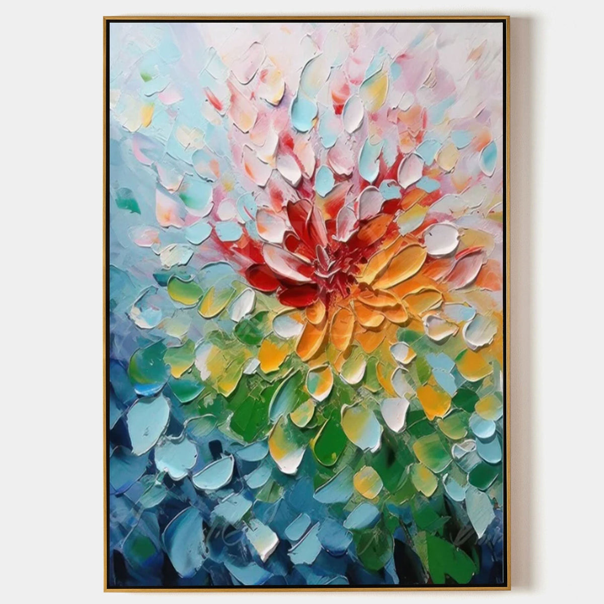 Blooming Petals in Thick Impasto