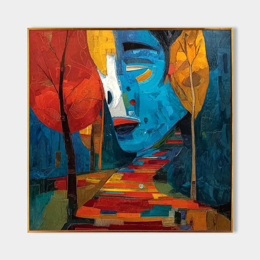 Blue Dreamer on the Autumn Path