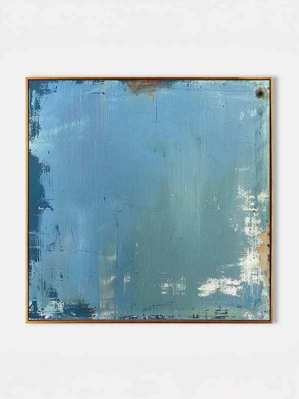 Blue Minimalist Abstract Wall Art, #