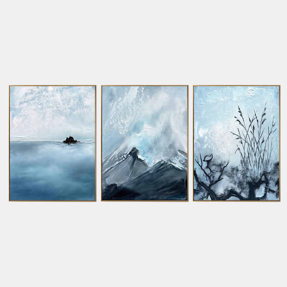 Blue Mist Sea, Peak and Reeds