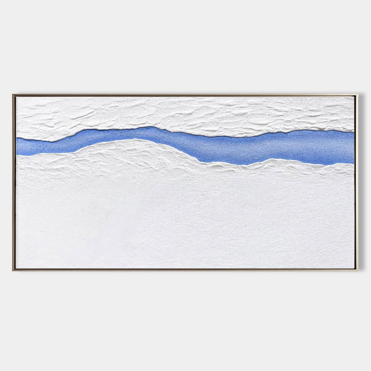 Blue River Through White Relief
