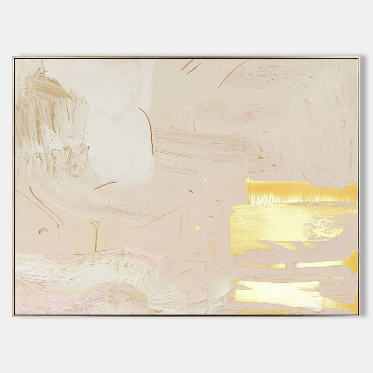 Blush Abstract with Gold Light