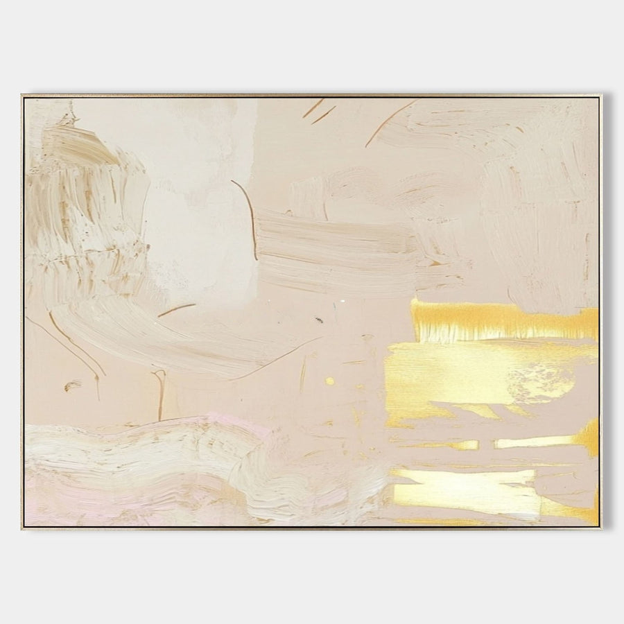 Blush Abstract with Gold Light