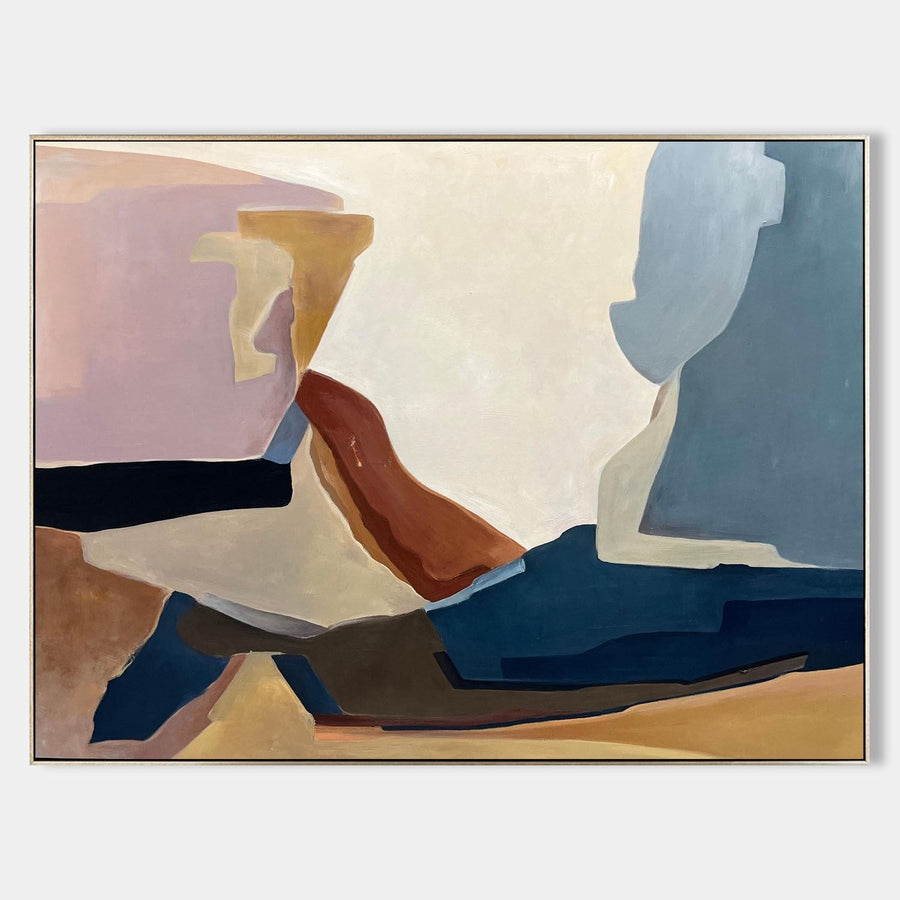 Blush and Indigo Canyon Abstract