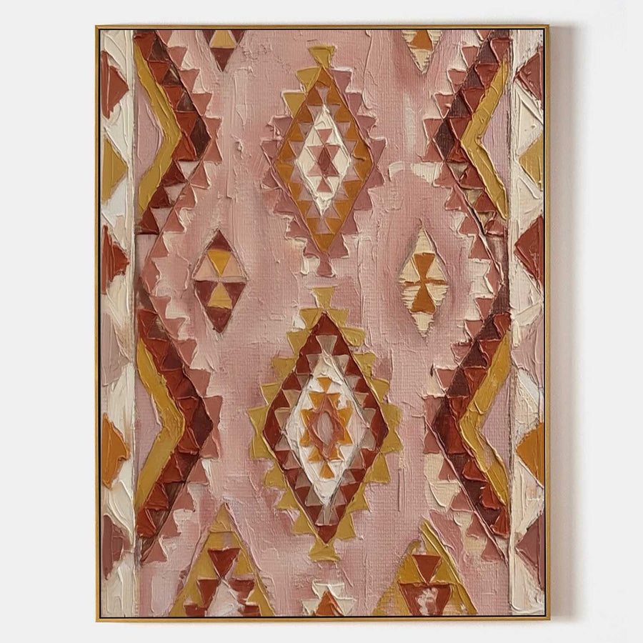 Blush Kilim Diamonds in Relief