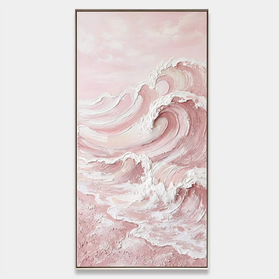 Blush Pink Cresting Waves