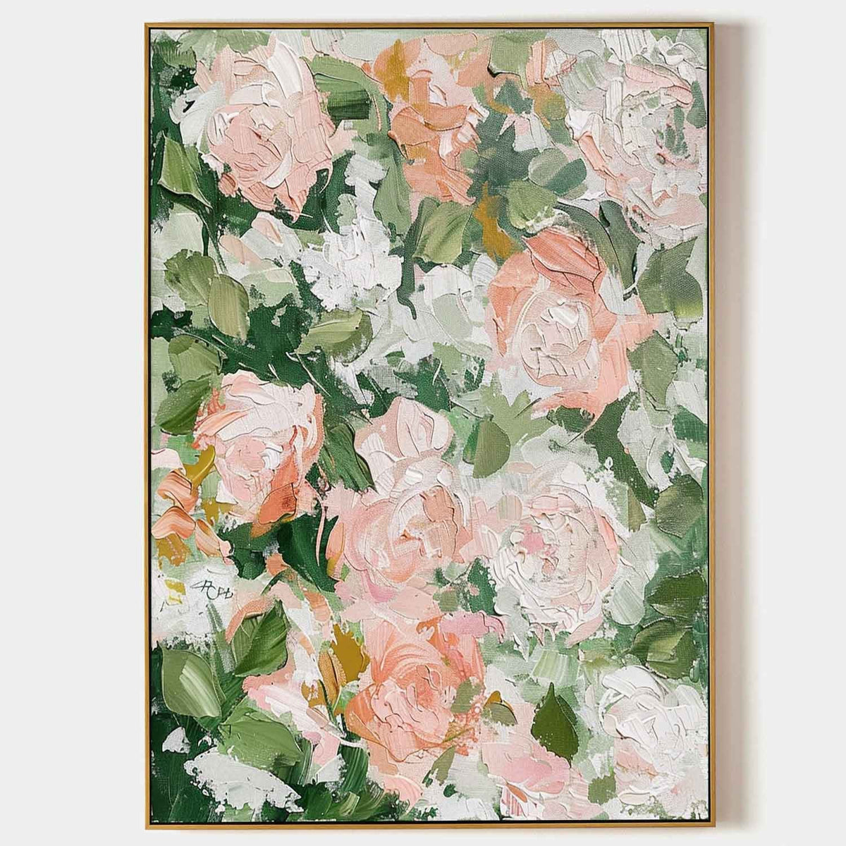 Blush Roses in Thick Green Foliage
