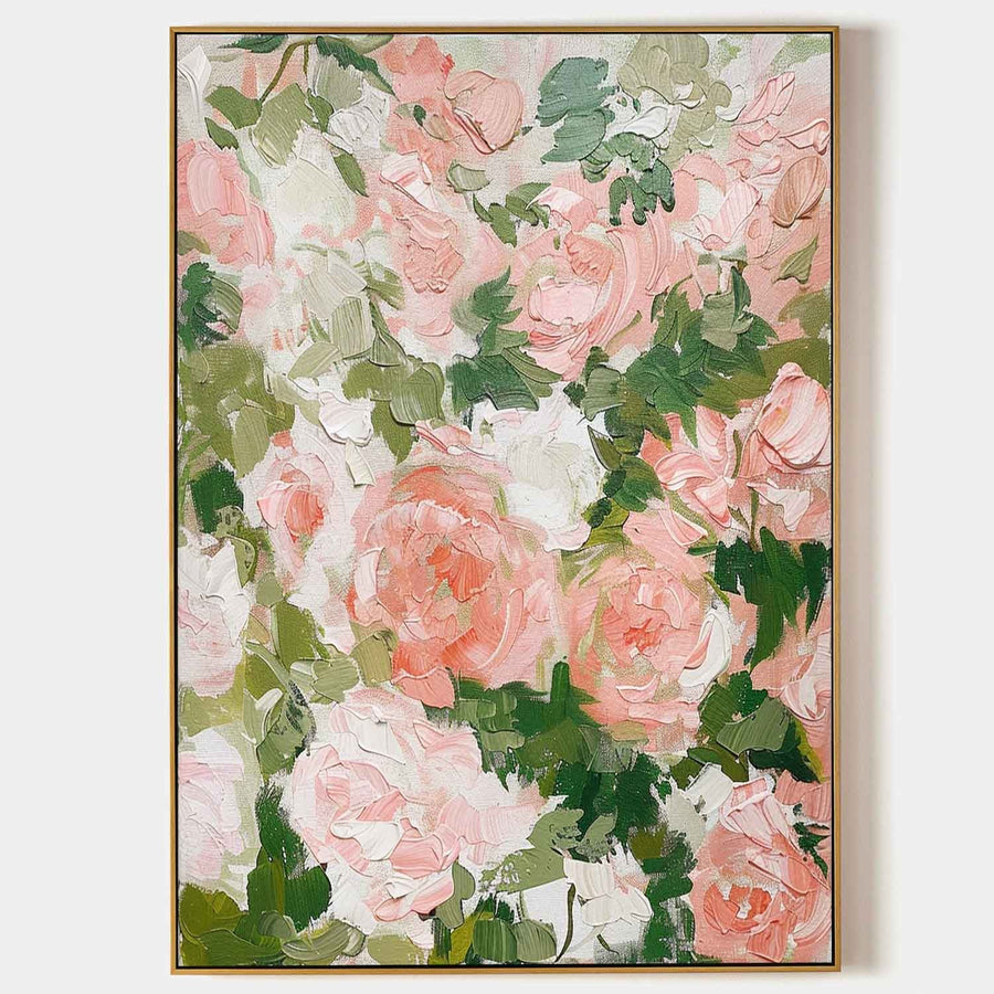 Blush Roses in Thick Green Leaves