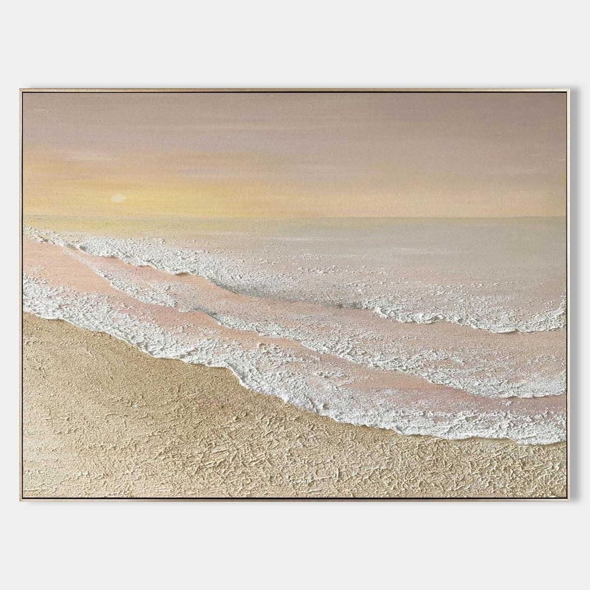 Blush Shoreline at Soft Sunrise
