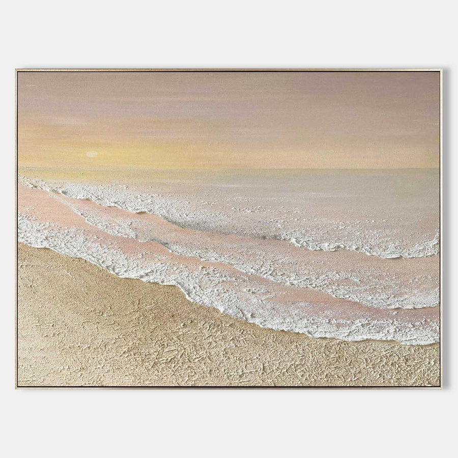 Blush Shoreline at Soft Sunrise