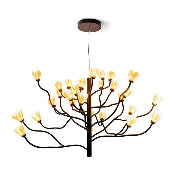 Branching Porcelain Magnolia Blossom Chandelier