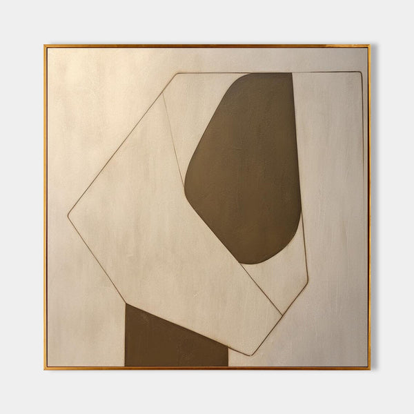 Bronze and Cream Folded Geometry