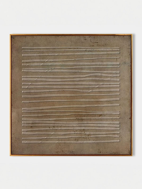 Bronze Linear Texture Wabi-Sabi Wall Art
