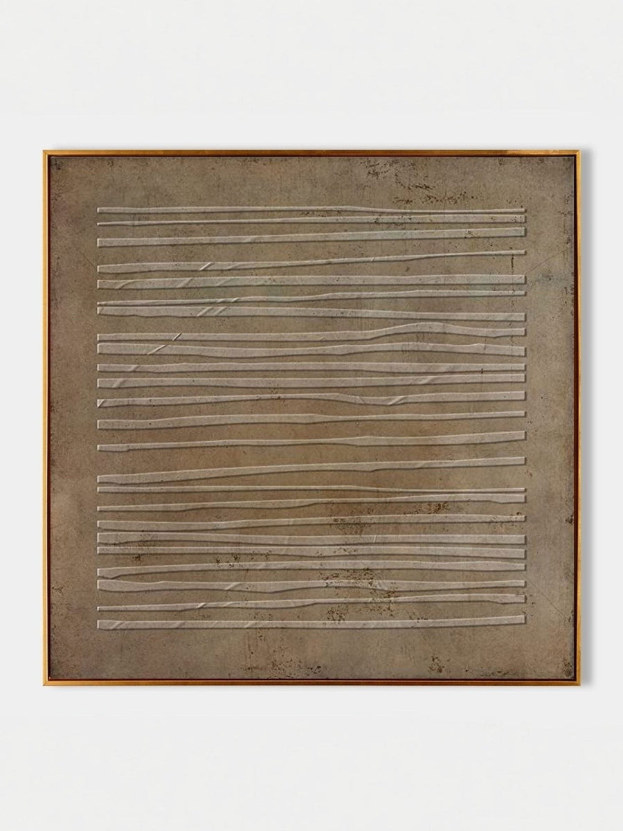 Bronze Linear Texture Wabi-Sabi Wall Art