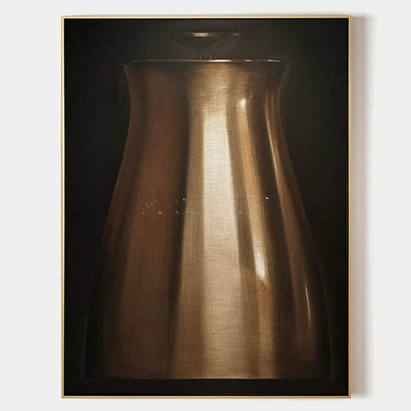 Burnished Bronze Vessel in Shadow