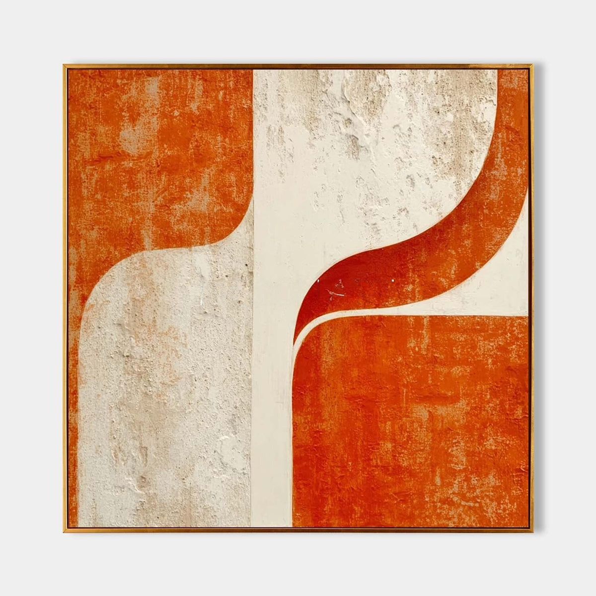 Burnt Orange Curves in Relief