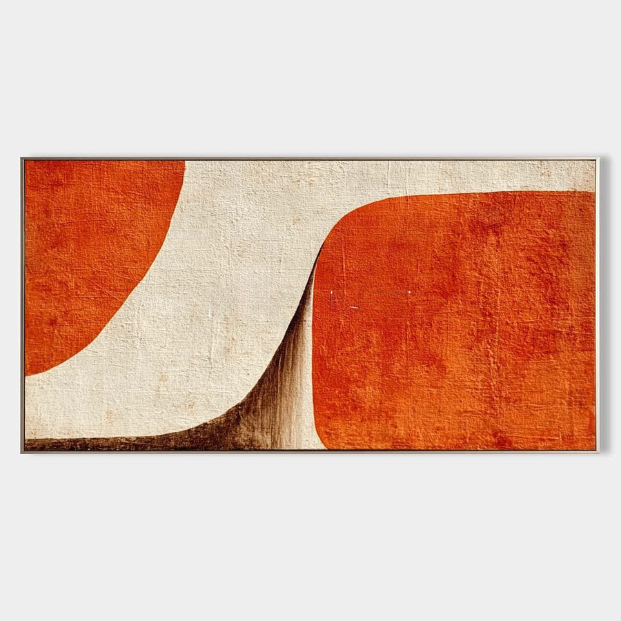 Burnt Orange Curves on Cream