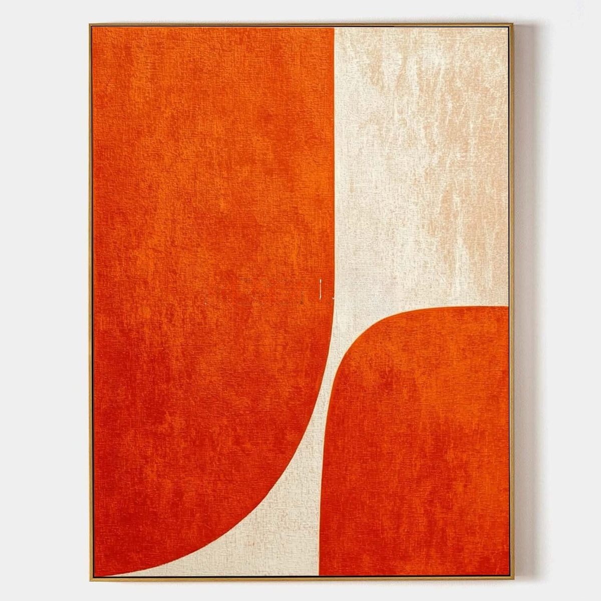 Burnt Orange Curves on Cream