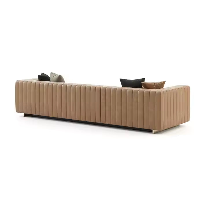camel brown leather 3 piece sectional sofa sierra