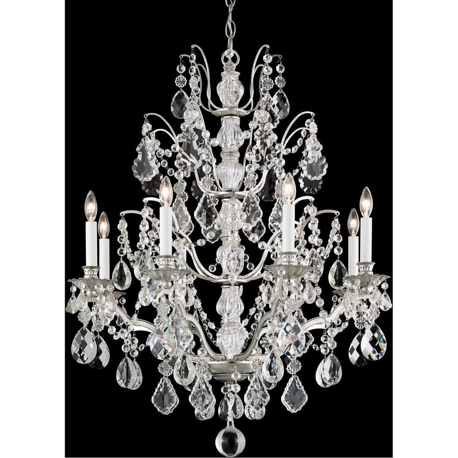 Candle-Style Crystal Chandelier with Gold Frame