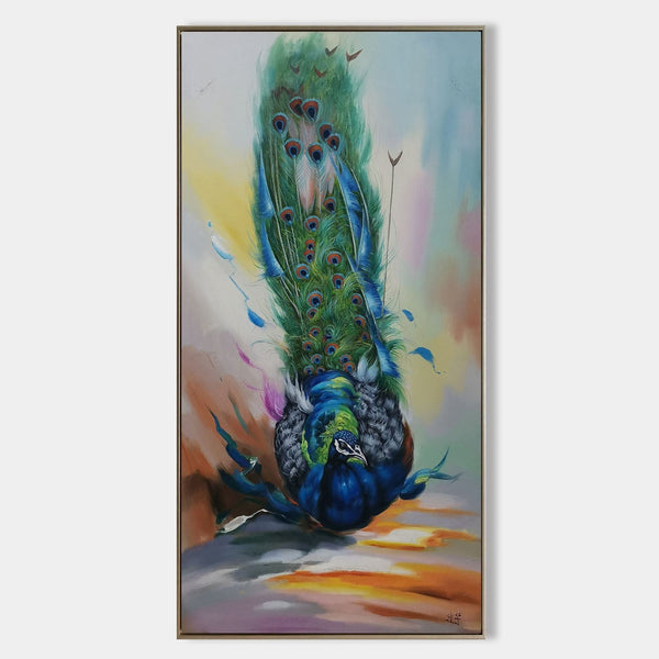 Cascading Peacock in Jewel Tones