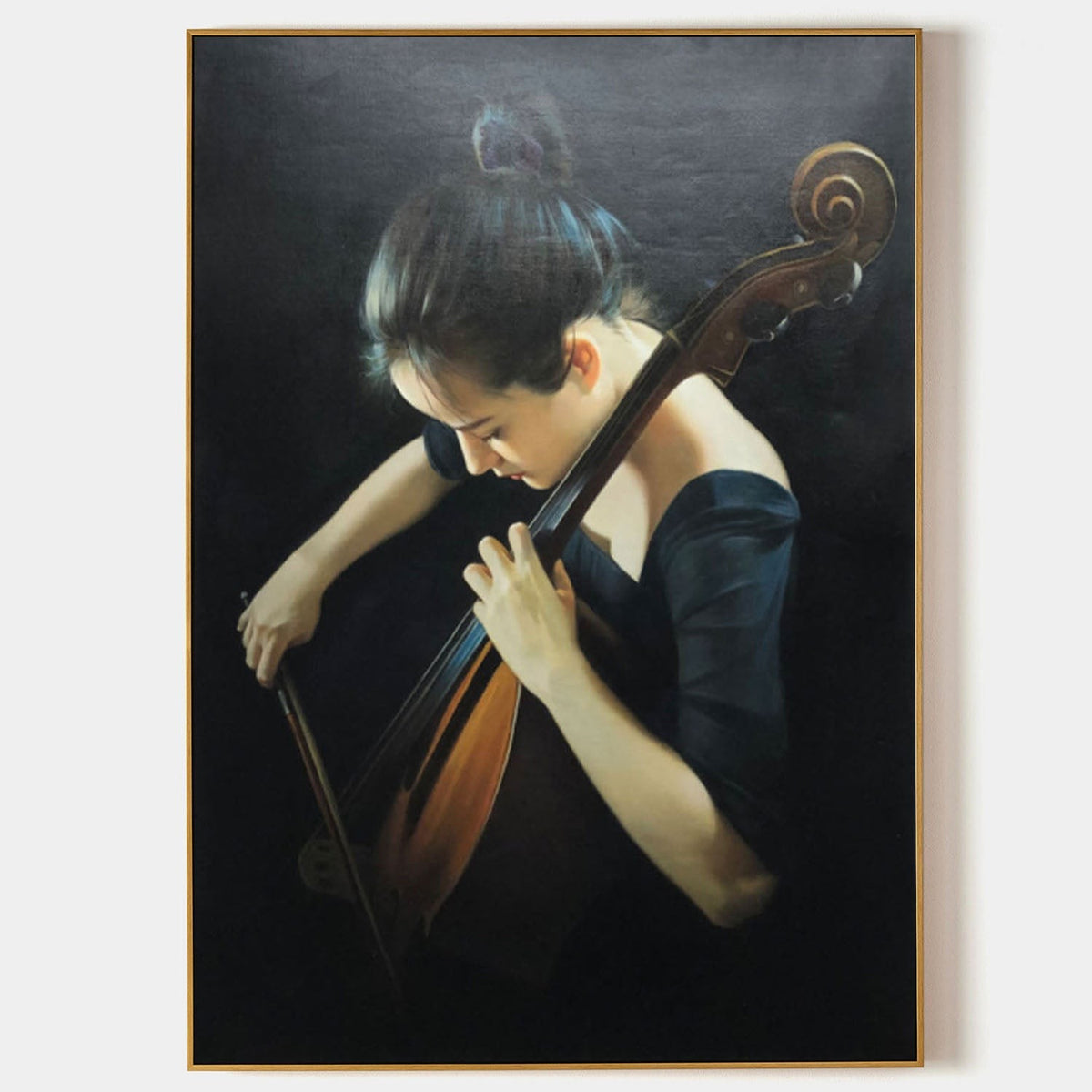 Cellist in Quiet Lamplight